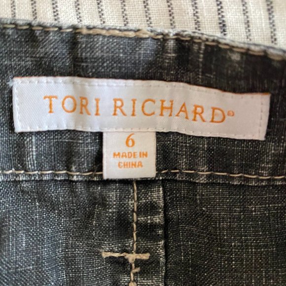 Tori Richard Black Linen Mini Skirt - Picture 5 of 6